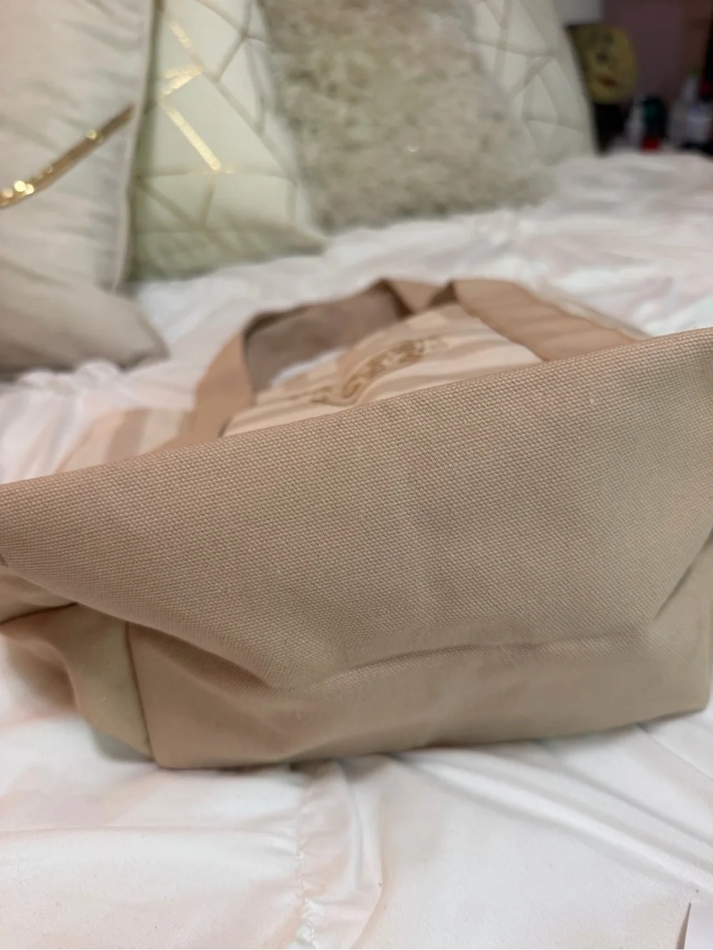 Trader Joe’s tote cream beige new with tags